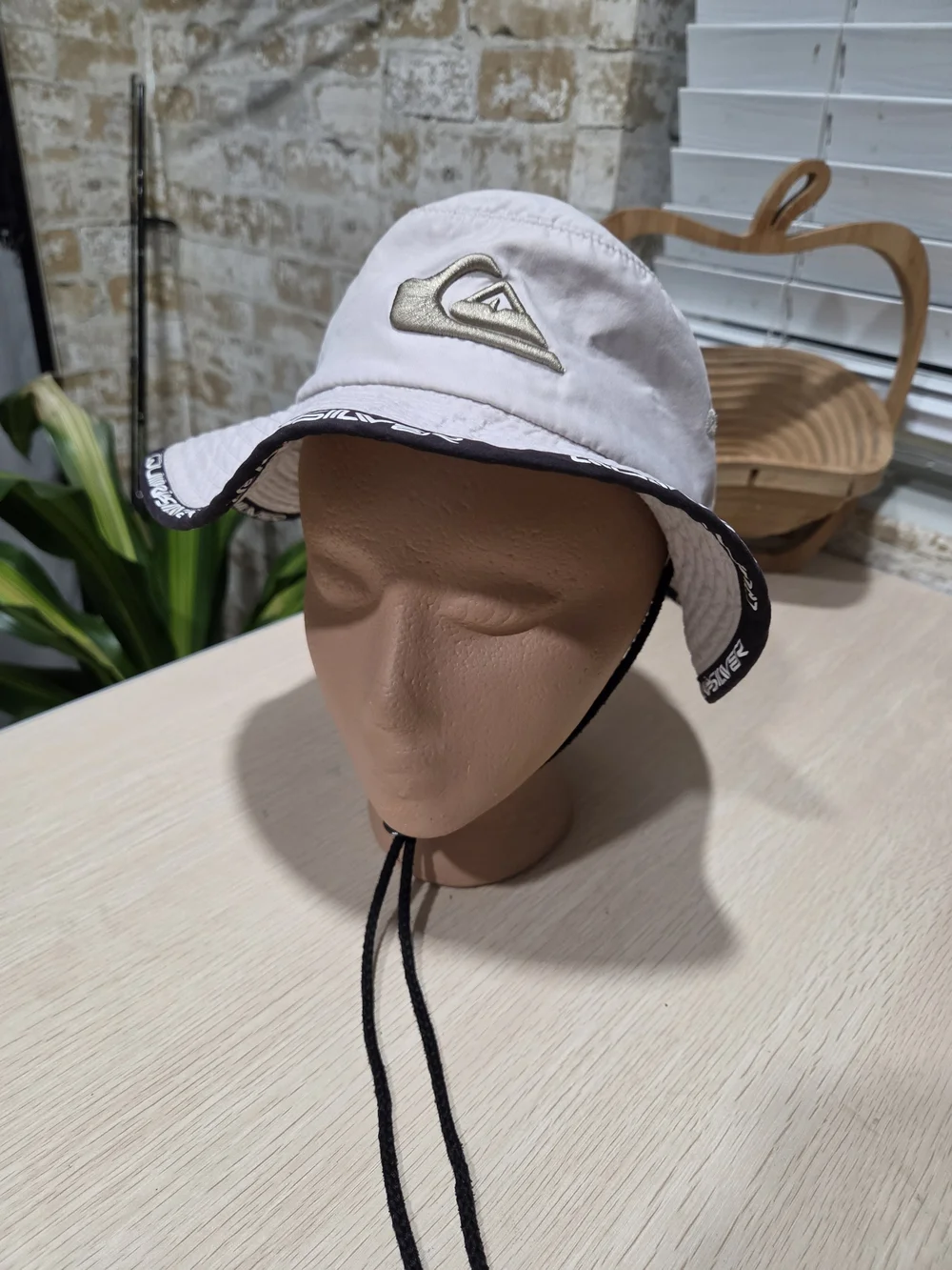 Vintage Quiksilver Gorpcore Bucket Hat with Adjustable Chin Strap 6 3/4